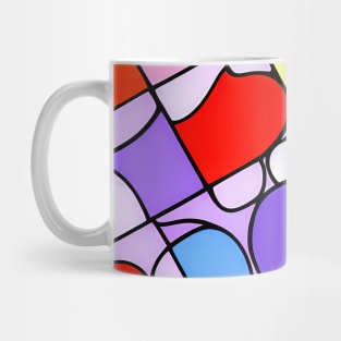 Multicolor Pipes and Fittings Abstract Art - Stained Glass Mug